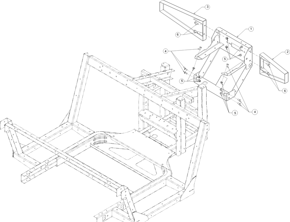 Front Bumper Diagram and Parts List for WTCAB747EFI (37AM48FM010)(2016) Cub Cadet Lawn Tractor Accessories